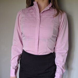 Pink pleated dress shirt